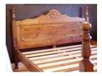 King Size Stained Pine Bed Frame. In excellent condition....