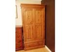 Solid Pine Wardrobe - Exc Condition. Stained pine - not....
